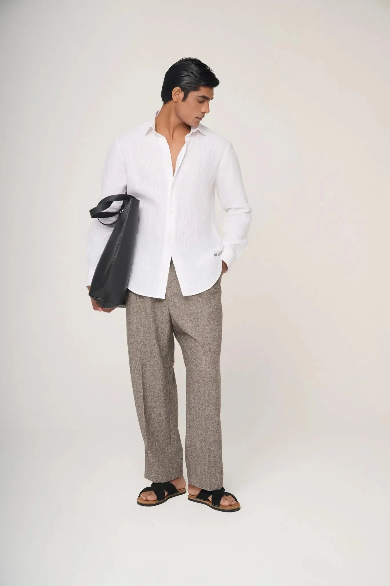 timeless white linen shirt for summer wear