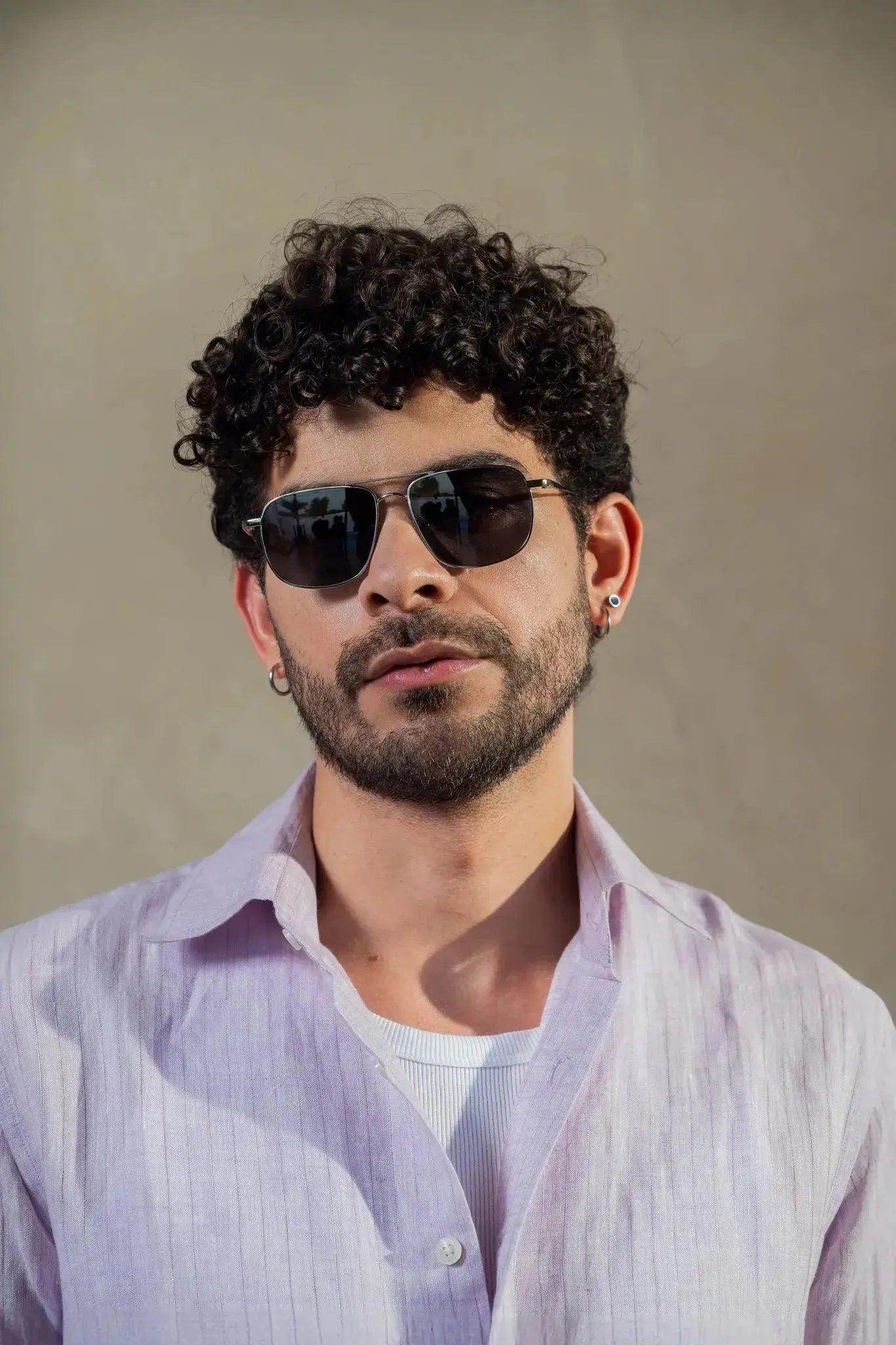 Pastel Purple 100% Linen Shirt