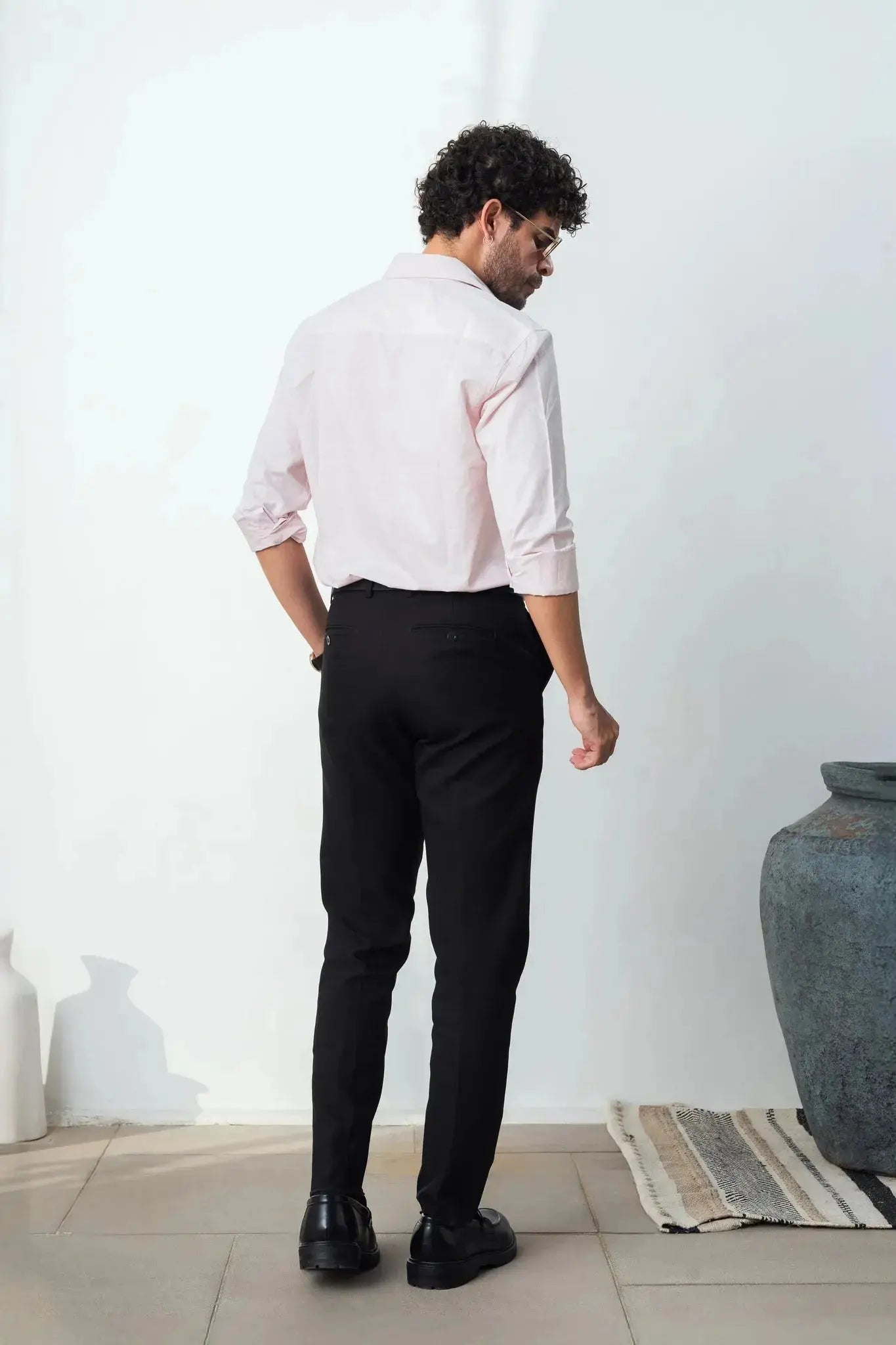 Blush Pink Linen Blend Shirt