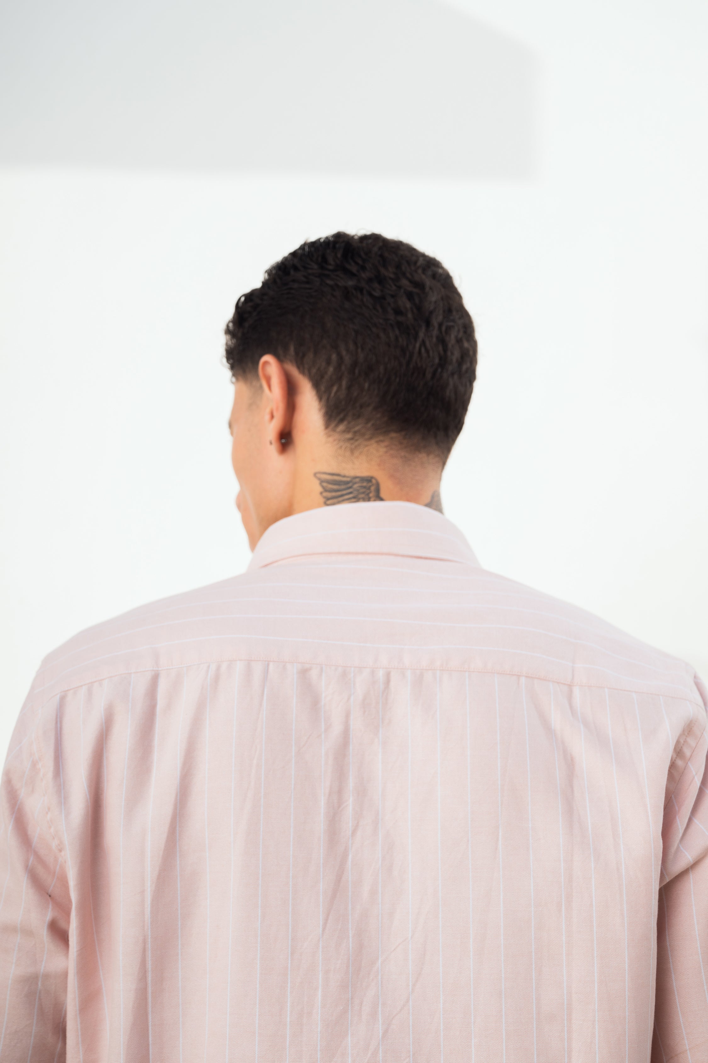 Peach Striped 100% Cotton Shirt