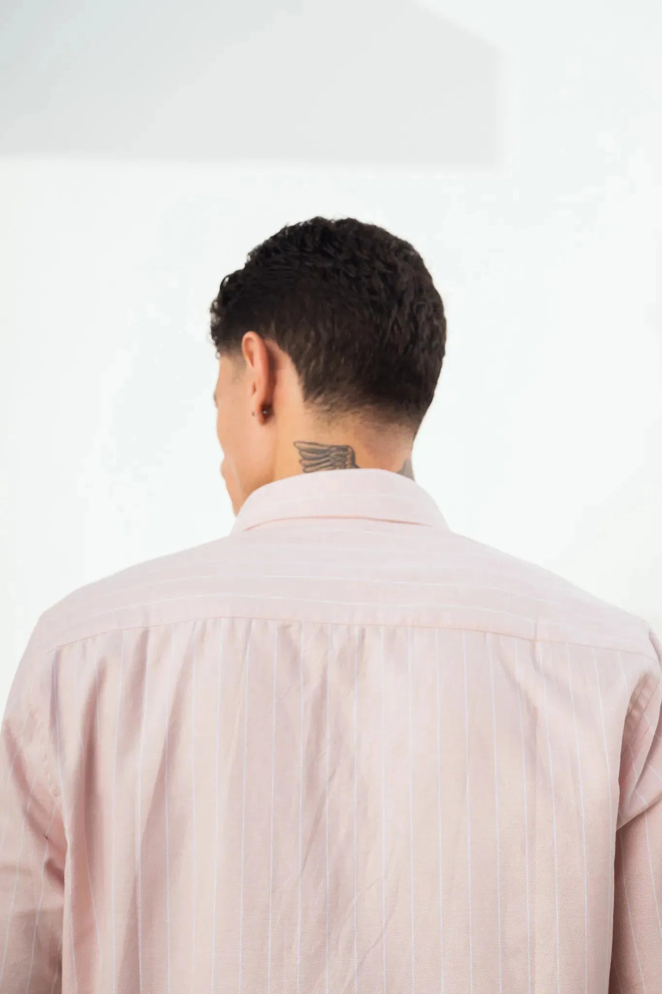 Peach Striped 100% Cotton Shirt