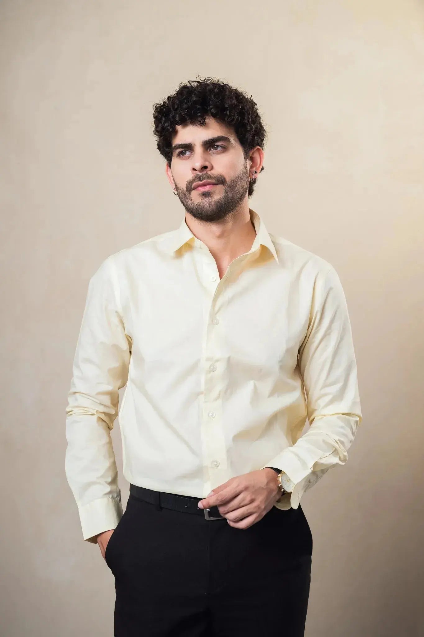 lightweight yellow cotton shirt