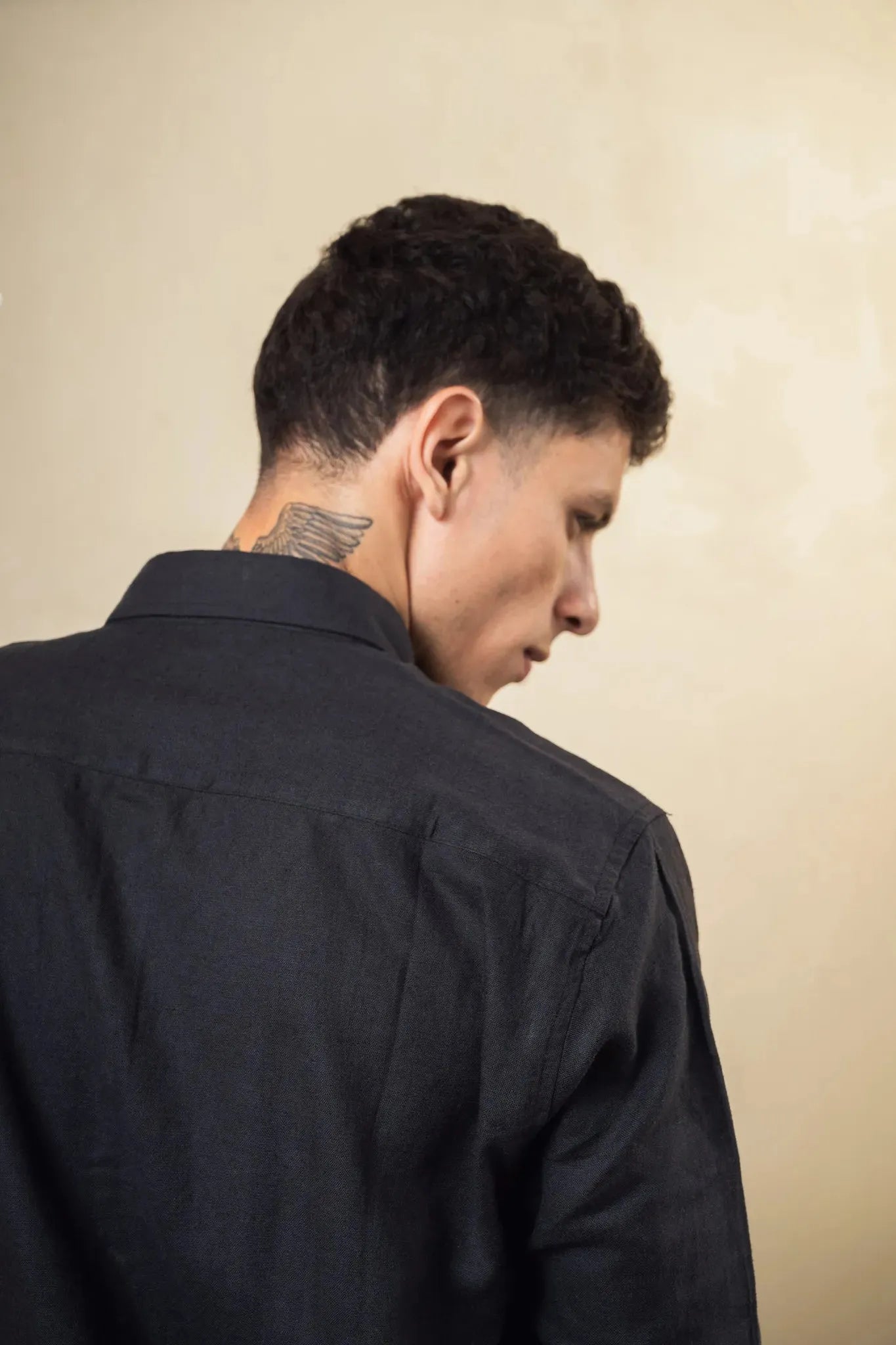 Dark Grey Linen Blend Shirt