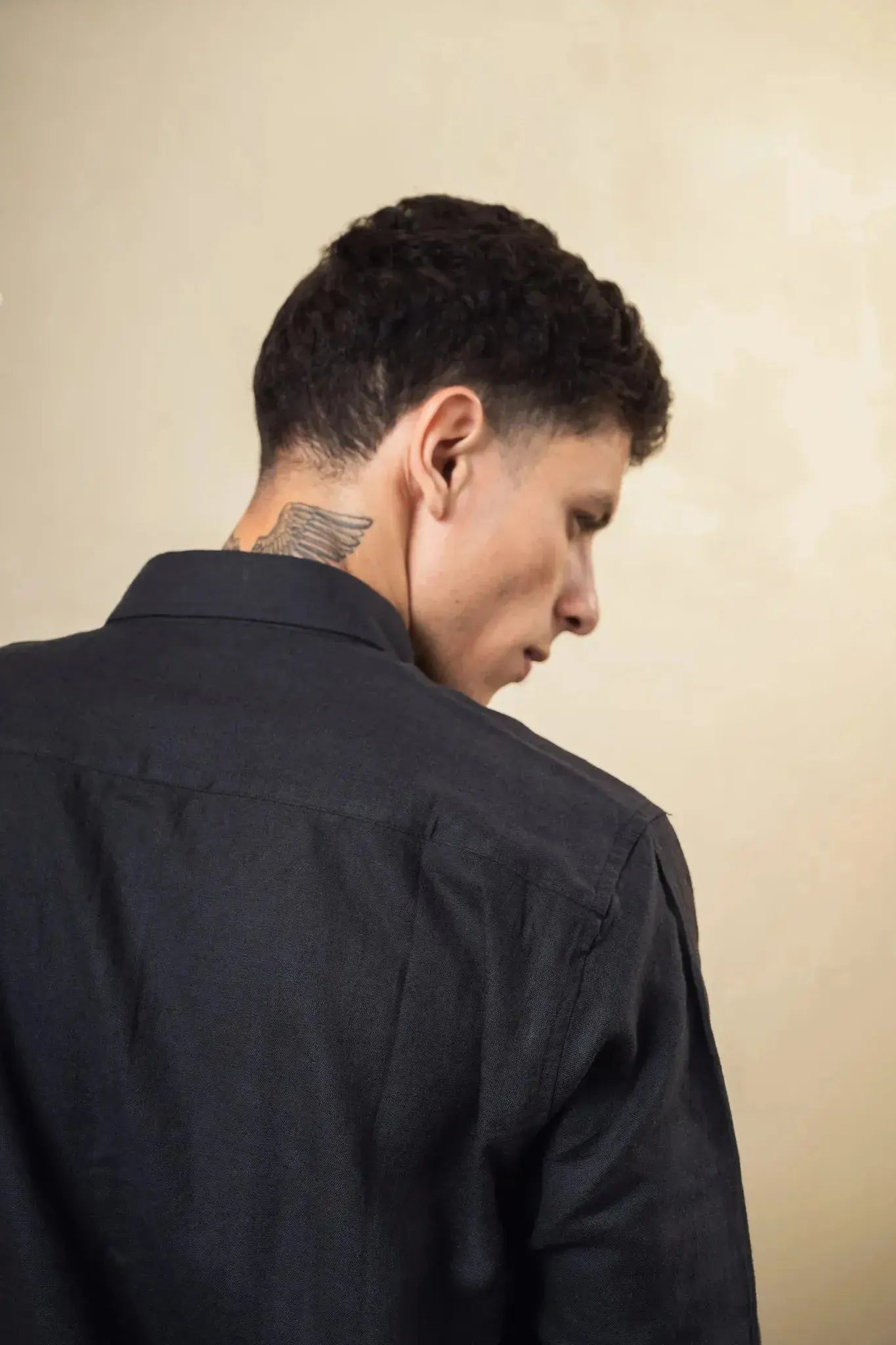 Dark Grey Linen Blend ShirtÂ