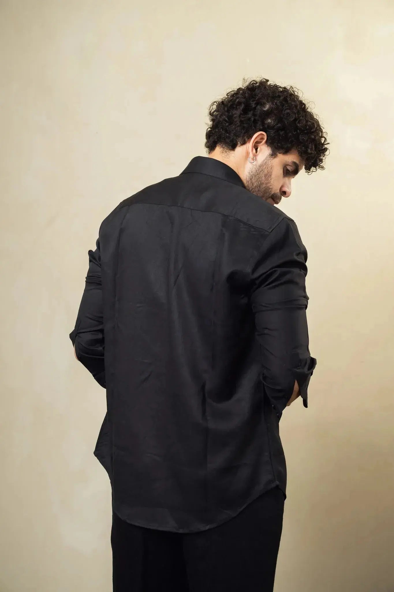 Charcoal Black Tencel ShirtÂ