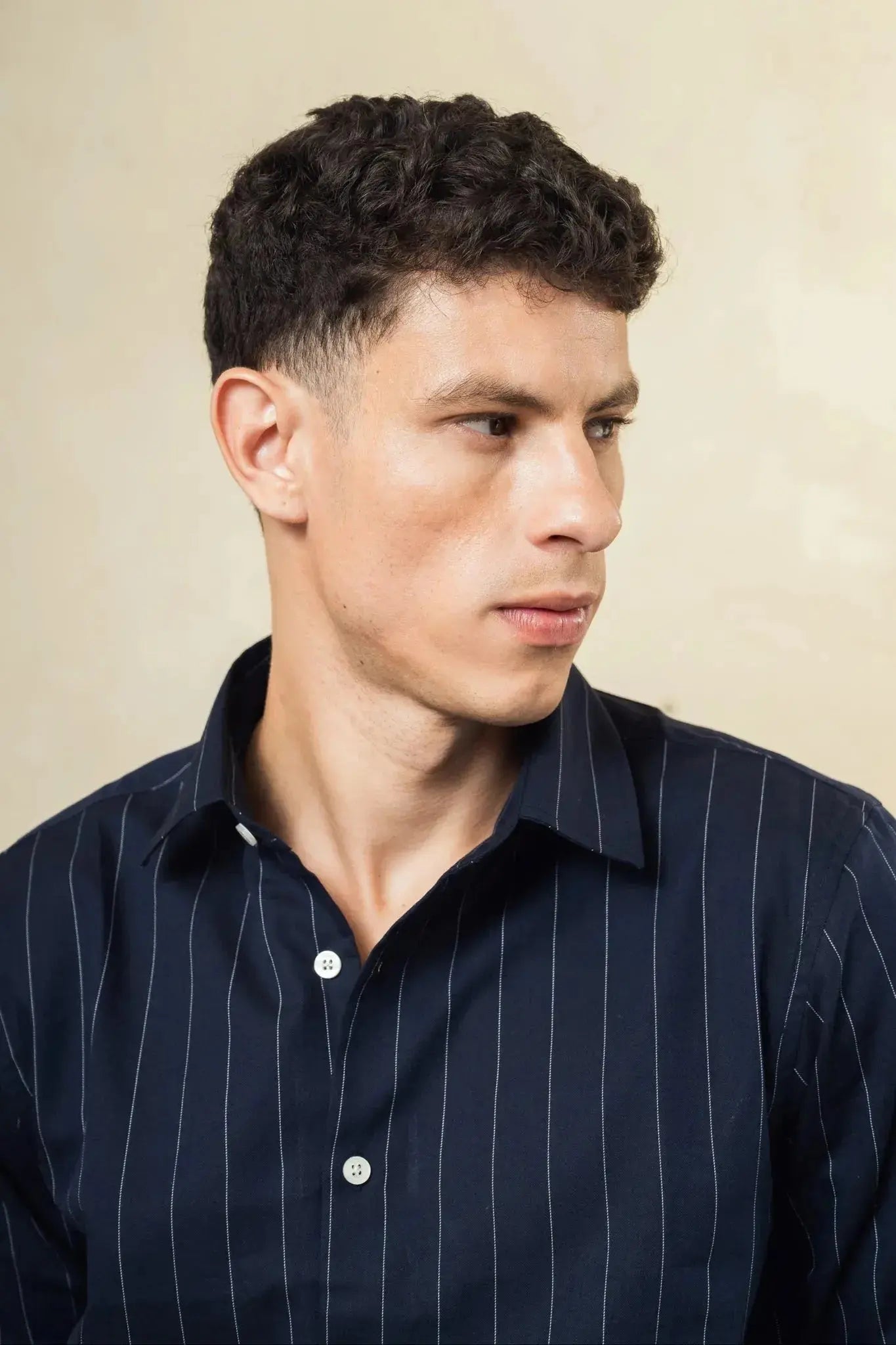 blue strip cotton shirt