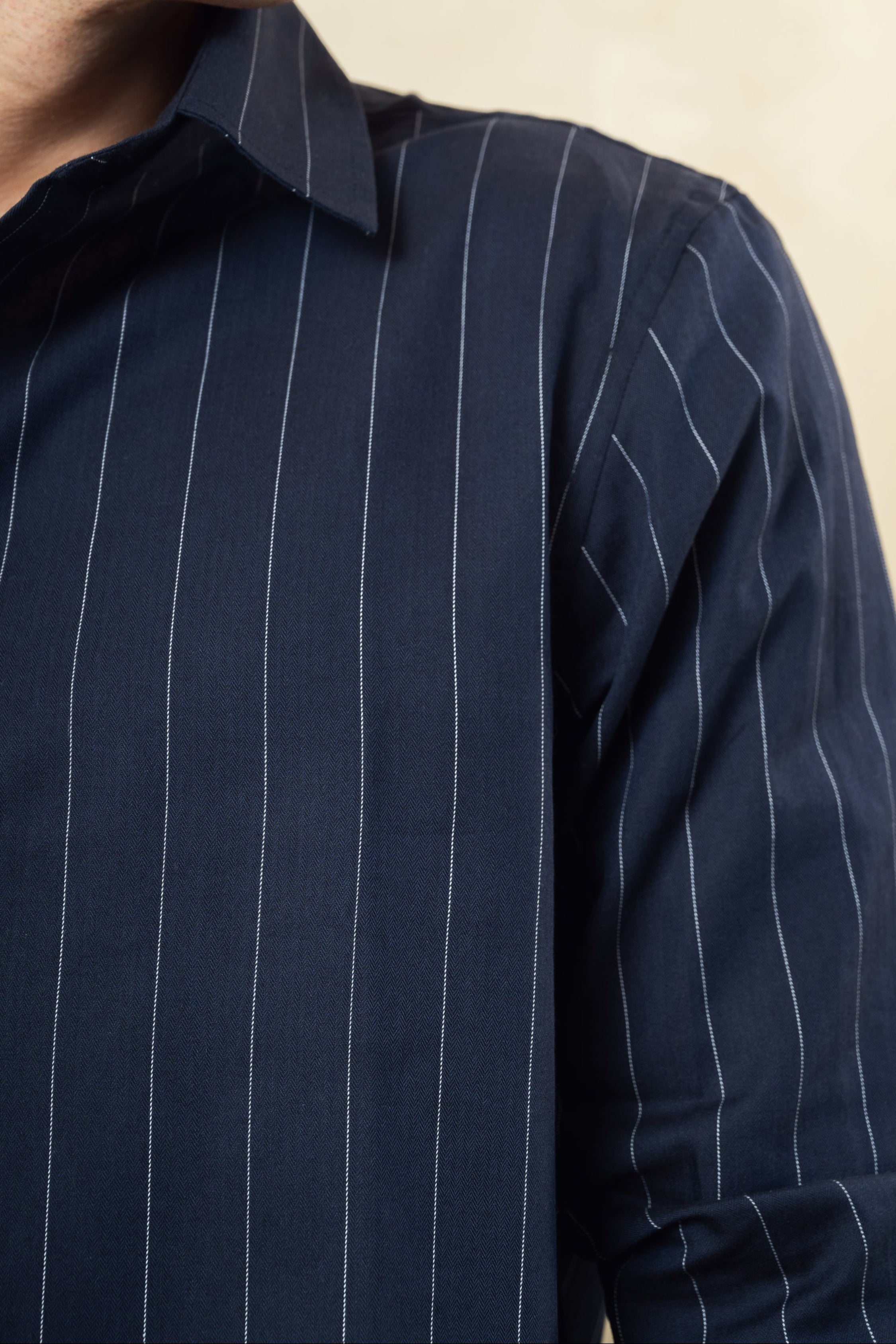 blue strip cotton shirt