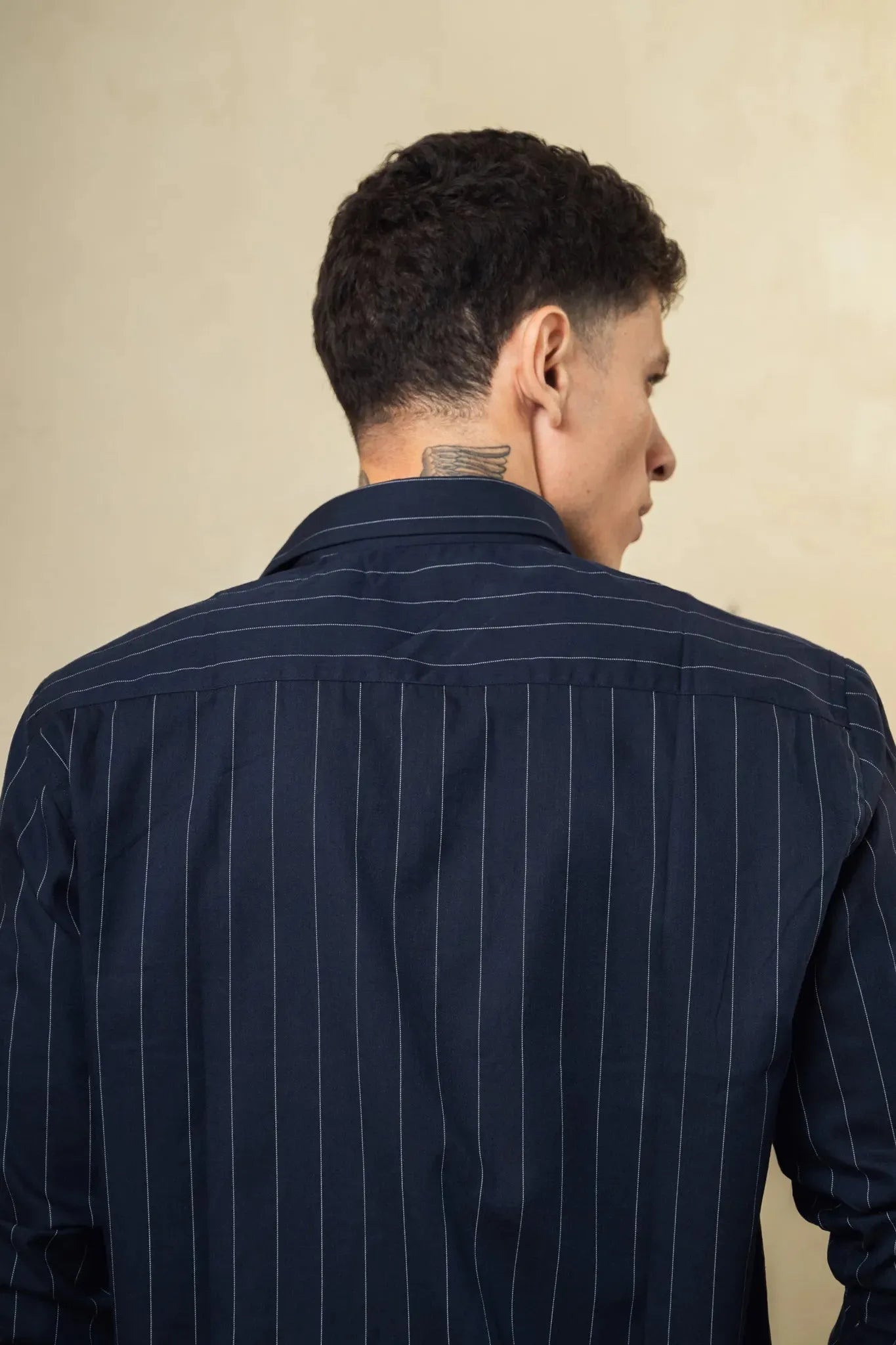 blue strip cotton shirt