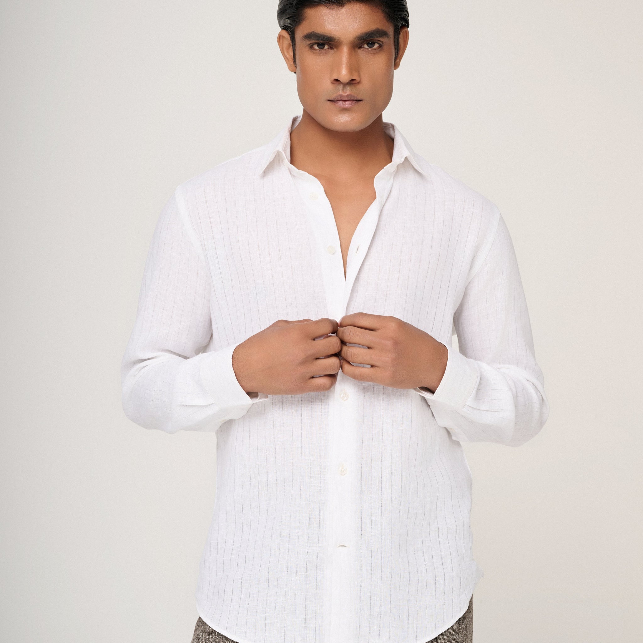 The Pure White Linen Shirt