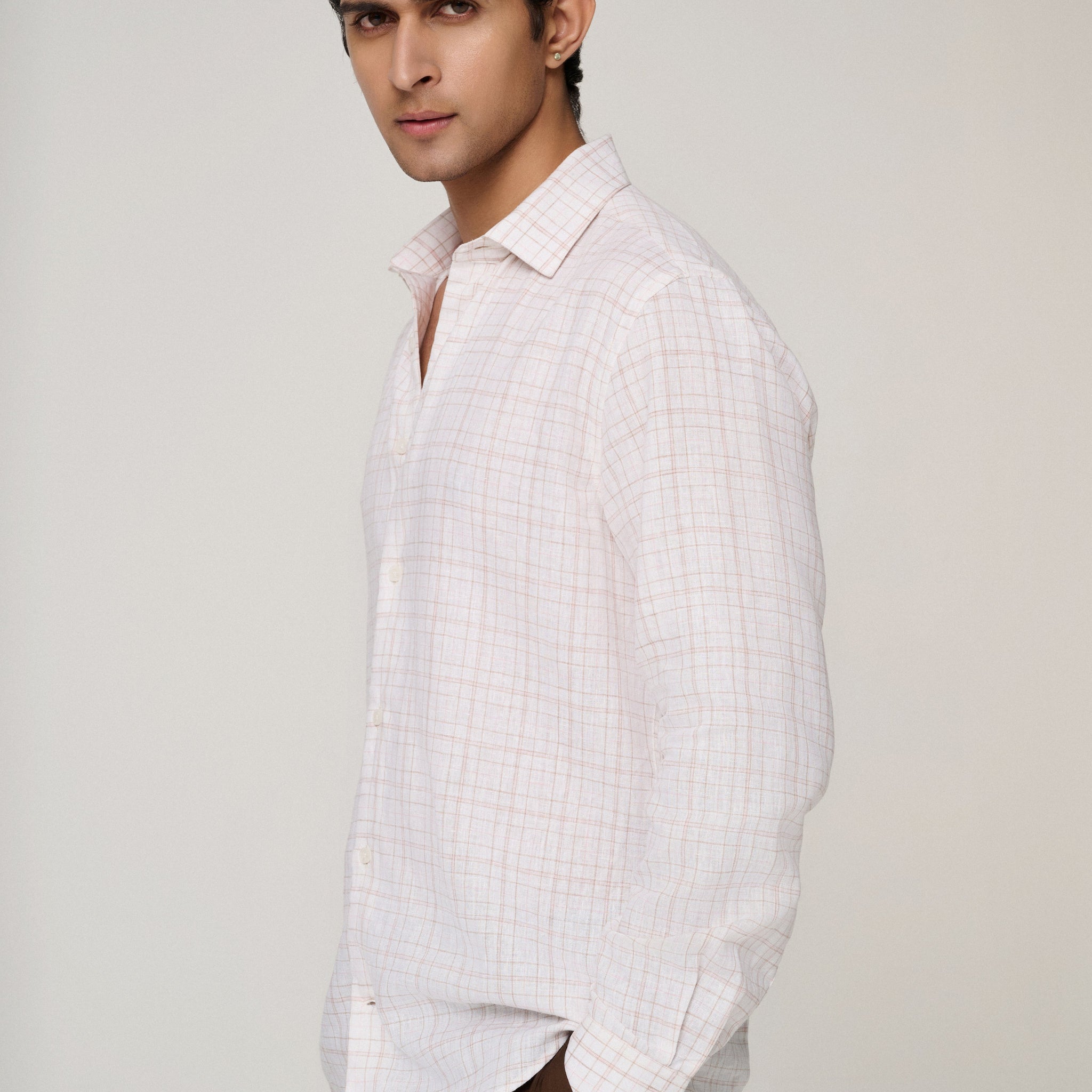 The Pink Check Linen Shirt