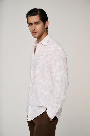 The Pink Check Linen Shirt