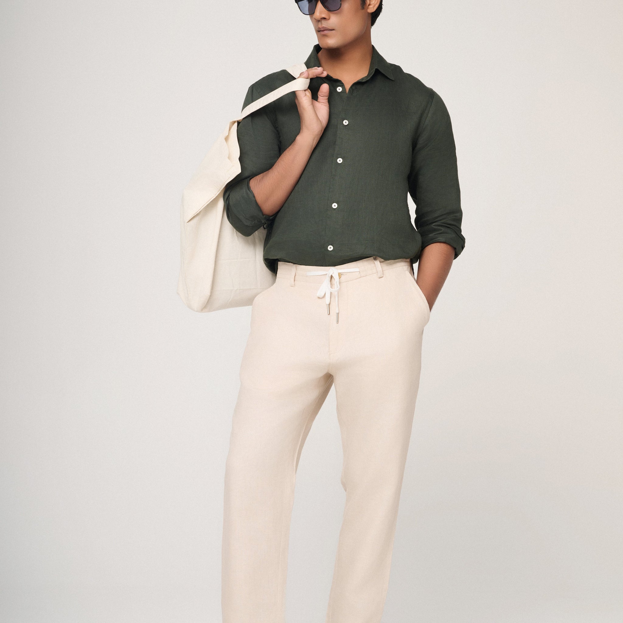 Deep Green Linen Shirt