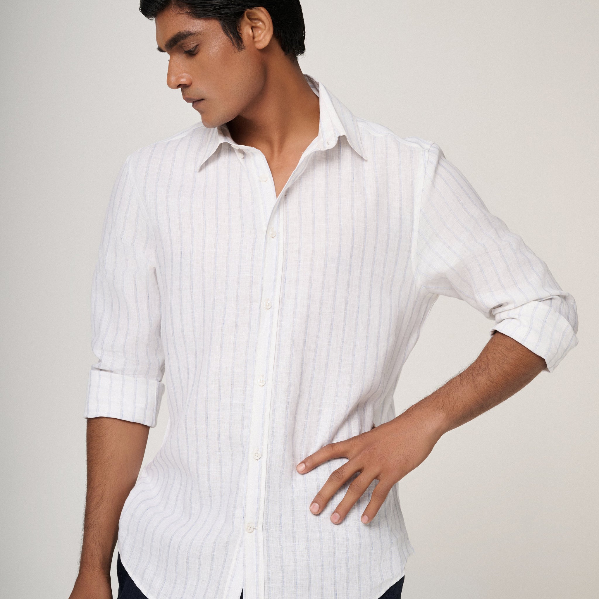 The Subtle Stripe Linen Shirt