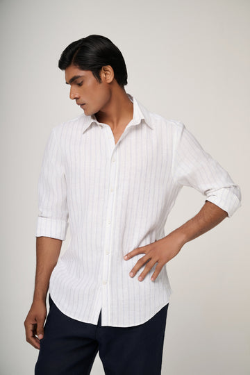 The Subtle Stripe Linen Shirt