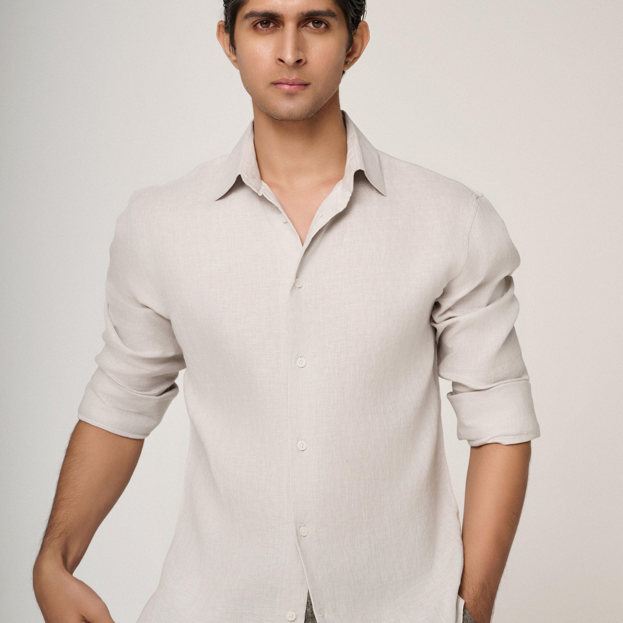 The Classic Grey Linen Shirt