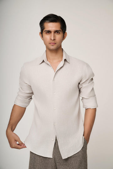 The Classic Grey Linen Shirt