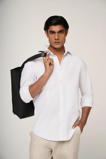 The Nautical Stripe Linen Blend Shirt