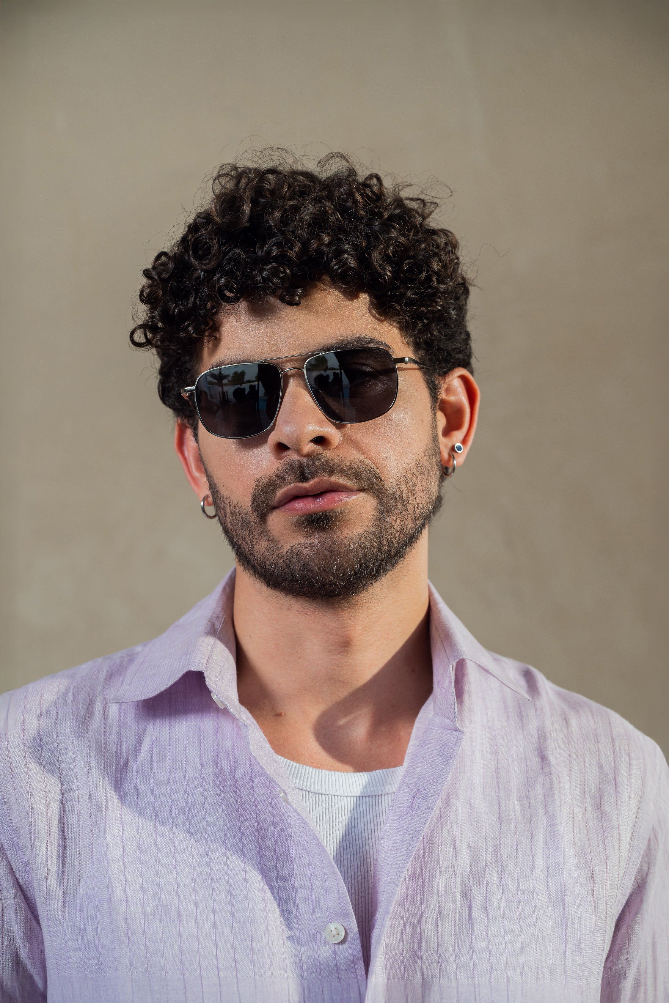 Pastel Purple 100% Linen Shirt
