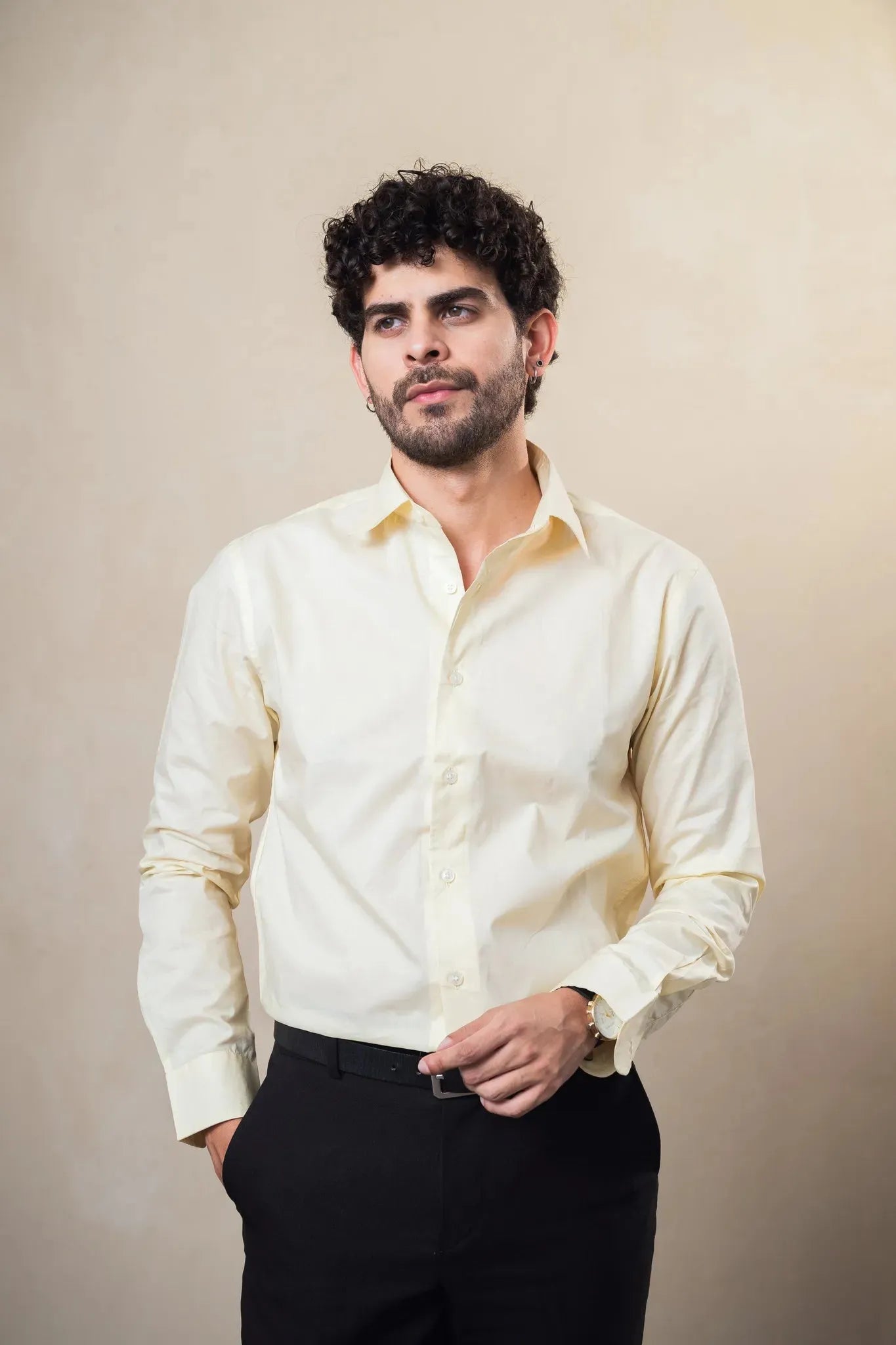 lightweight yellow cotton shirt
