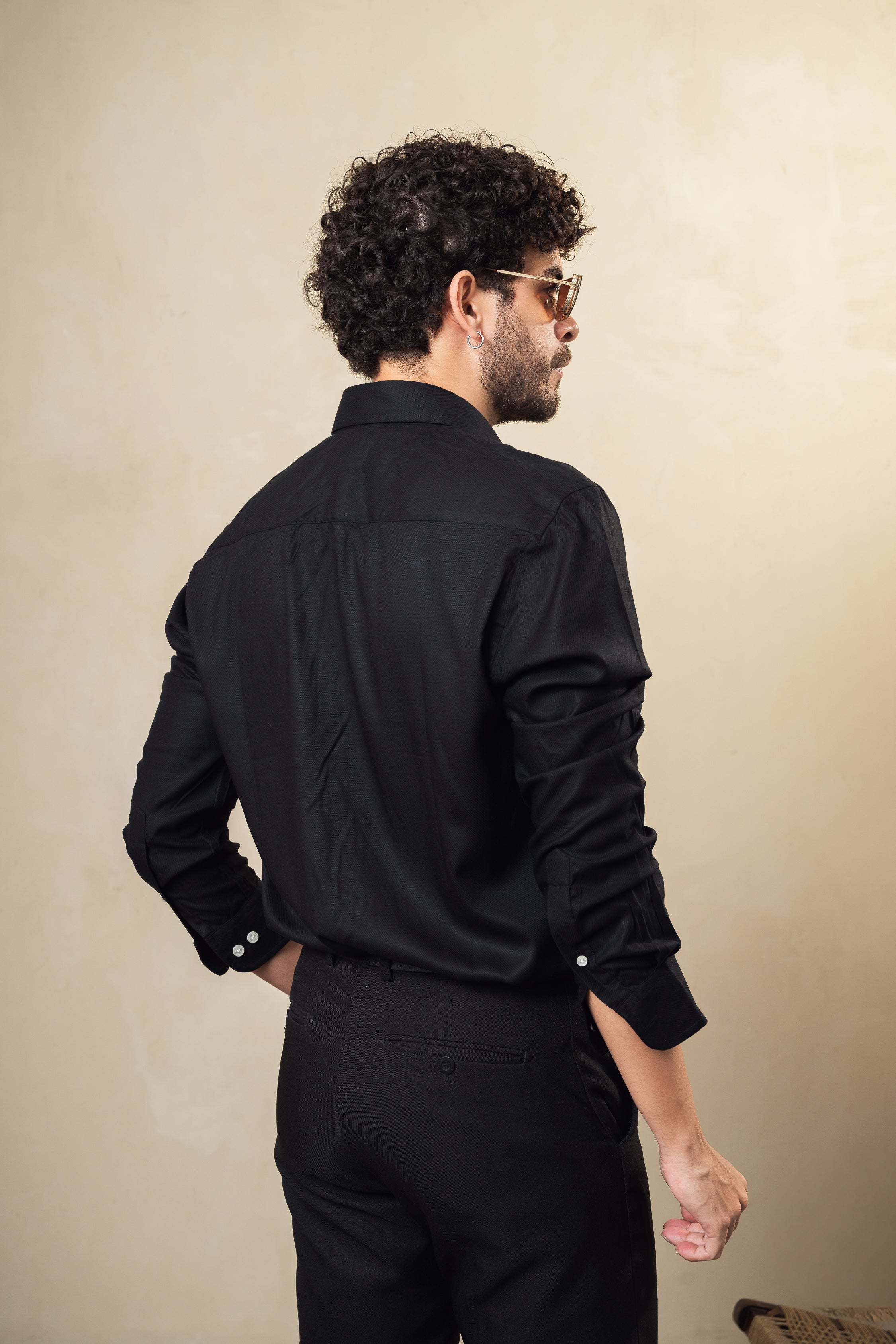 black rayon shirt