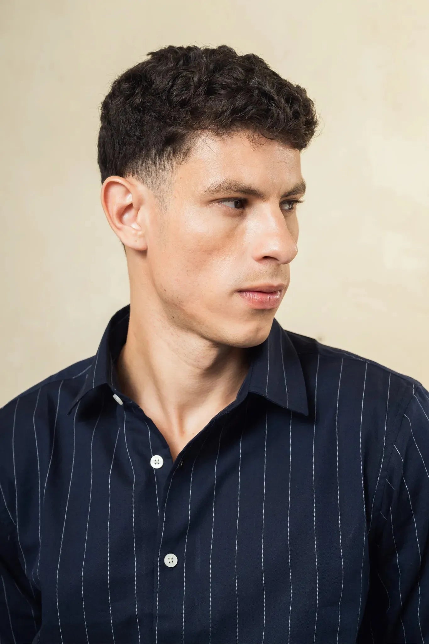 blue strip cotton shirt